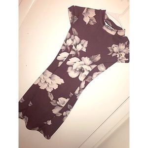 Maroon floral dress